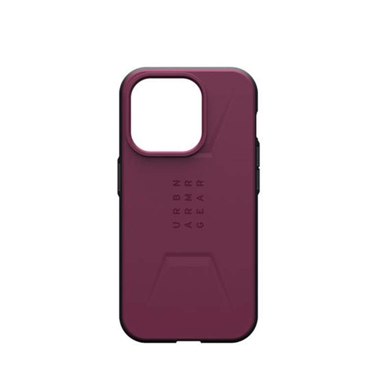 UAG Funda para iPhone 15 Pro MagSafe Civil Antichoque Motivo Hexagonal Rojo burdeos - Nuevo