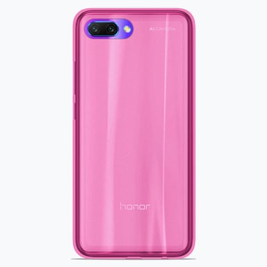 Coque silicone unie compatible Givré Rose Huawei Honor 10