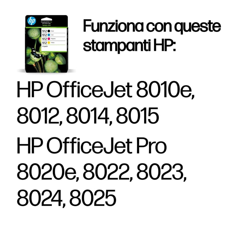 HP 912 Pack de 4 cartouches d'encre CyanJaune authentiques - vue 3