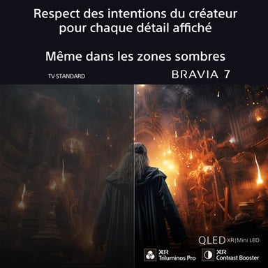 BRAVIA 7 (2024) 85XR70 QLED Mini Led Gaming Mode PS5 120Hz 4K 215cm, Nero
