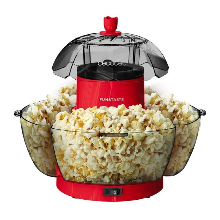 Machine à Popcorn Électrique Cecotec Fun&Taste P'Corn Lotus – 1200 W, 4 Récipients Amovibles
