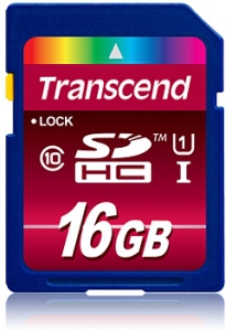 Transcend TS16GSDHC10U1 mémoire flash SDHC MLC Classe 10 Neuf