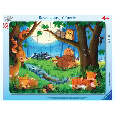 Puzzle educativo para niños : Los animalitos se duermen - 30-48 piezas