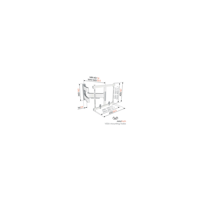 Support mural TV ELITE TVM 5445 32 65'' - vue 5