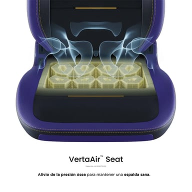 Sedia gaming XL Vertagear PL4800 HyGenNX Midnight Purple – Ergonomia ContourMax™, ventilazione VertaAir™, tessuto antiodore, braccioli 4D