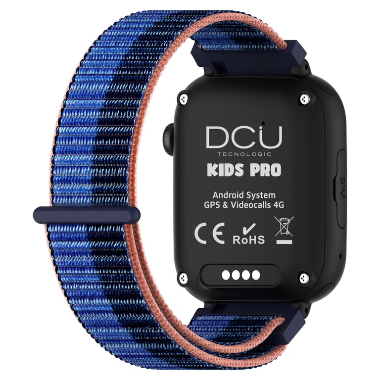 DCU Advance Tecnologic Kids Pro 4,7 cm (1.85 ) AMOLED 48 mm Numérique 240 x 280 pixels Écran tactile 4G Noir Wifi Reconditionné GPS (satellite) - Neuf