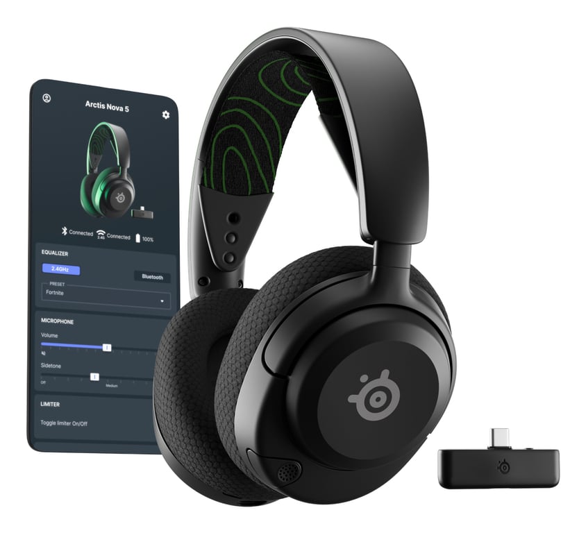 Casque Gamer SteelSeries Arctis Nova 5 – Sans Fil, Autonomie 60h - vue 8