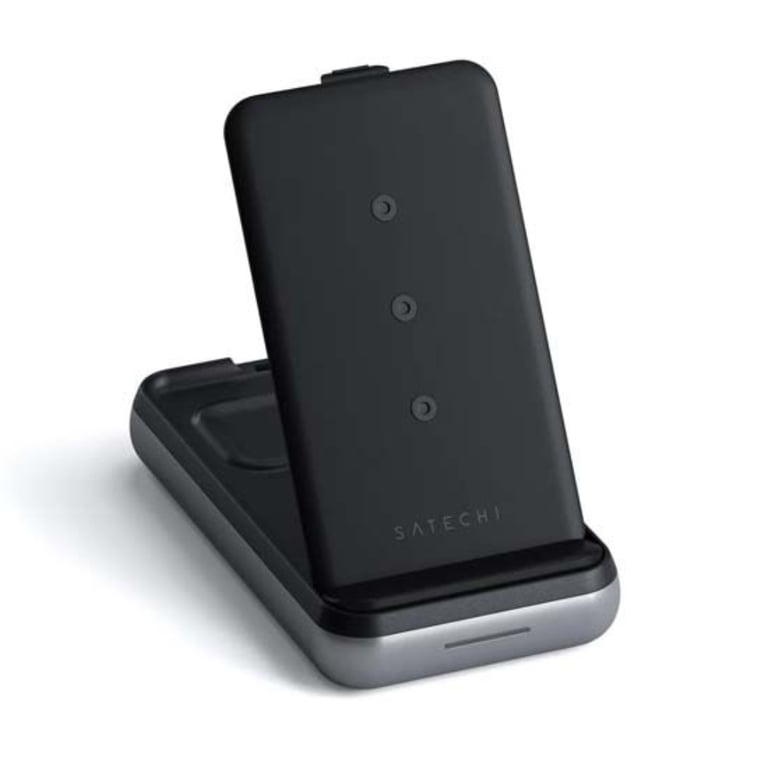 Satechi Base de carga inalámbrica DUO Wireless Qi 2A 10W para smartphones y AirPods Negro - Nuevo