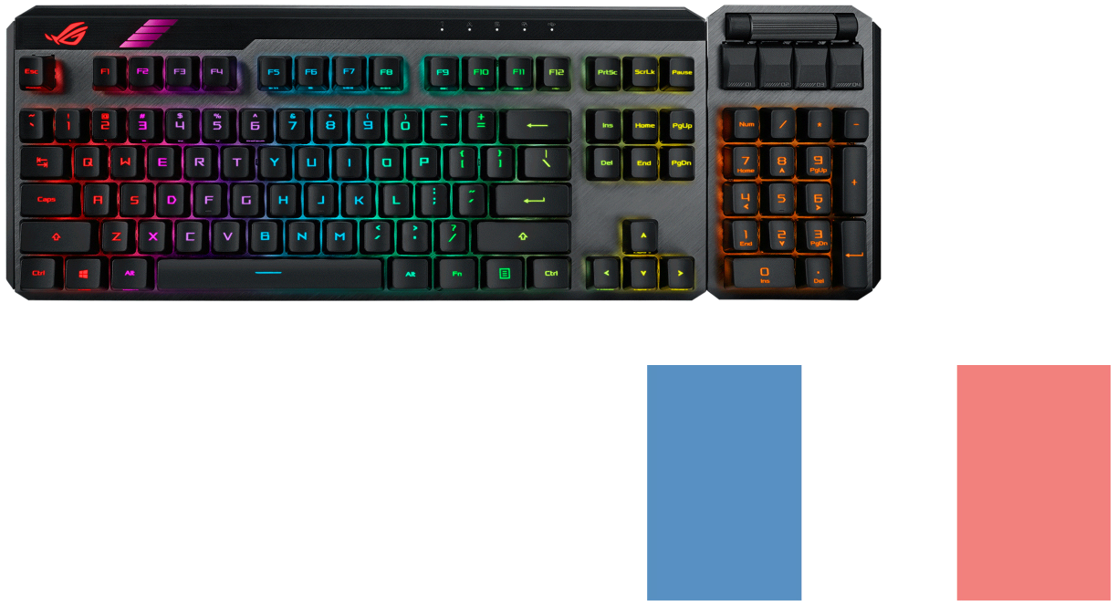 Clavier gamer rétroéclairé ROG Claymore II