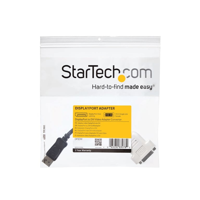 StarTech.com Adaptateur / Convertisseur vidéo DisplayPort vers DVI - M/F - 1920x1200 / 1080p - Neuf
