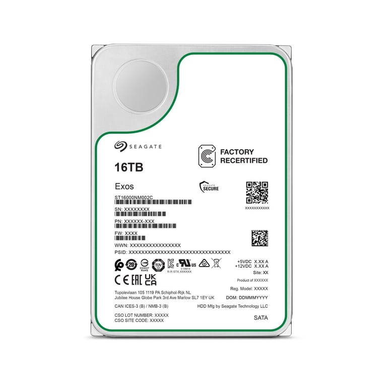 Disque Dur 3.5 Seagate Exos 16TB 7200RPM SATA III - vue 3