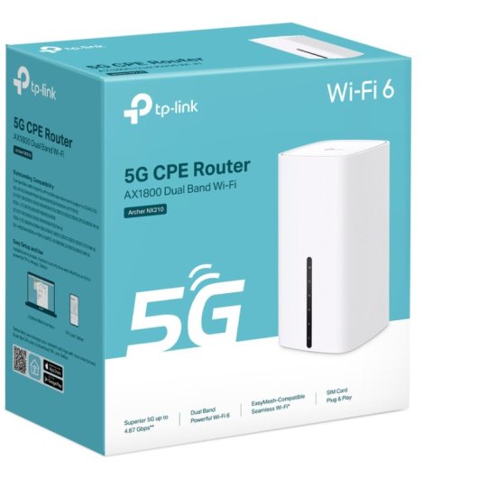 TP Link Archer NX210 Router Wireless Dualband Gigabit Ethernet 5G Bianco - vue 4