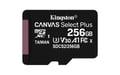 Kingston Technology Carte micSDXC Canvas Select Plus 100R A1 C10 de 256 Go sans ADP