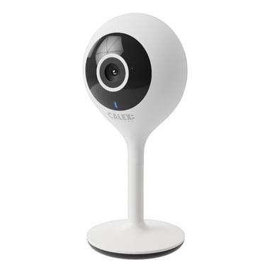 Caméra de Surveillance Calex Smart Security 429260 Intérieur Sans Fil Wi-Fi Alexa Nocturne Étanche, Blanc