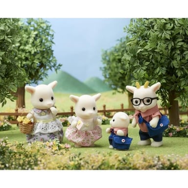 Figurines miniatures - La famille Chevre - 4 personnages articulés et habillés avec soin