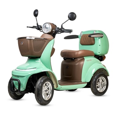 Scooter mobilité réduite Assistant L 1000W – Autonomie 40 km – Roues 8'' – Cyan pastel