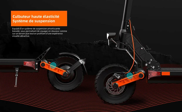 Scooter elettrico JOYOR S5-Z con luce lampeggiante - Motore 600W Batteria 48V13AH Autonomia 45KM Freni a disco - Nero
