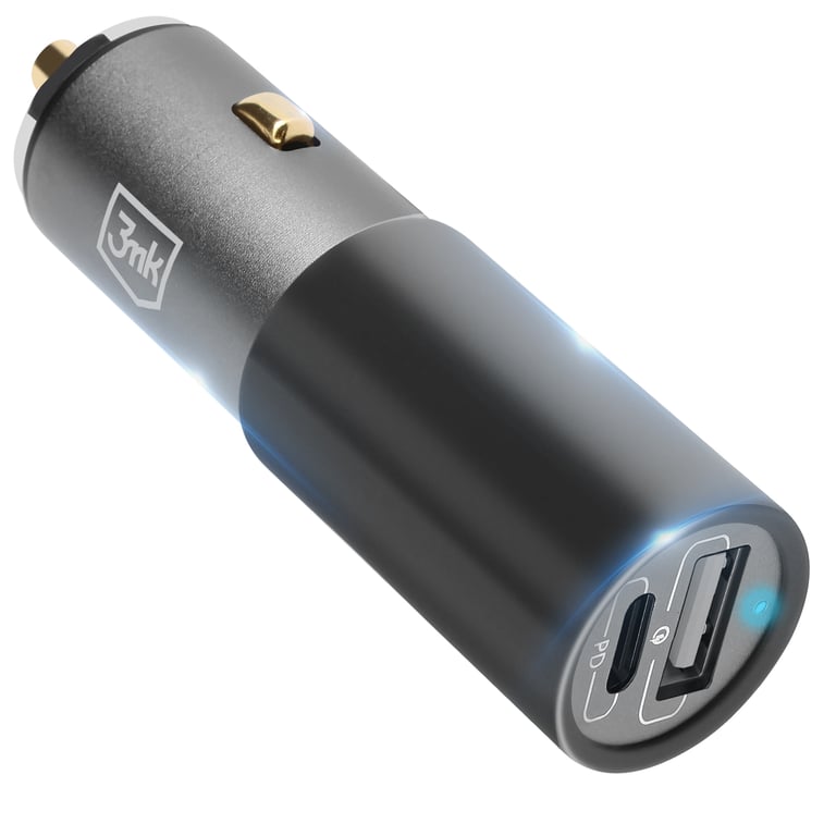 3mk Cargador de coche 100W 1x USB Quick Charge 3.0 1x USB C Power Delivery Negro - Nuevo