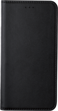 Funda tipo concha con ranura para tarjetas y soporte para Samsung Galaxy J6+ 2018, Negro