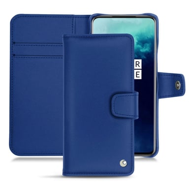 Housse cuir OnePlus 7T Pro -  - Bleu - Cuir lisse