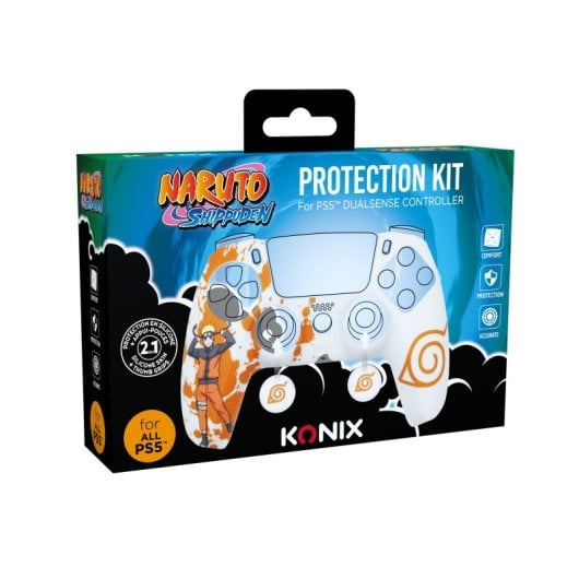 Coque de Protection KONIX Pour manette DualSense PS5 Silicone Appuie Pouces Motif Konoha et Naruto - vue 2