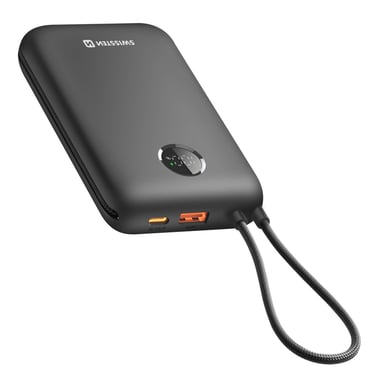 Swissten Batería Externa 20000mAh Cables USB-C y Lightning Pantalla LED Negro