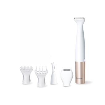 Cortadora de bikini y cuerpo 5 en 1 Panasonic ES-WM31-P301 Blanco/Rosa dorado impermeable Wet & Dry a batería precisión 0,1 mm