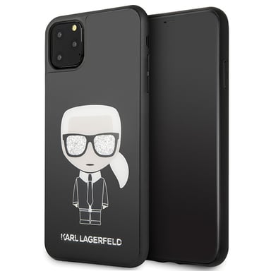 Funda Karl Lagerfeld para iPhone 11 Pro Max Negra Iconic Karl Glitter