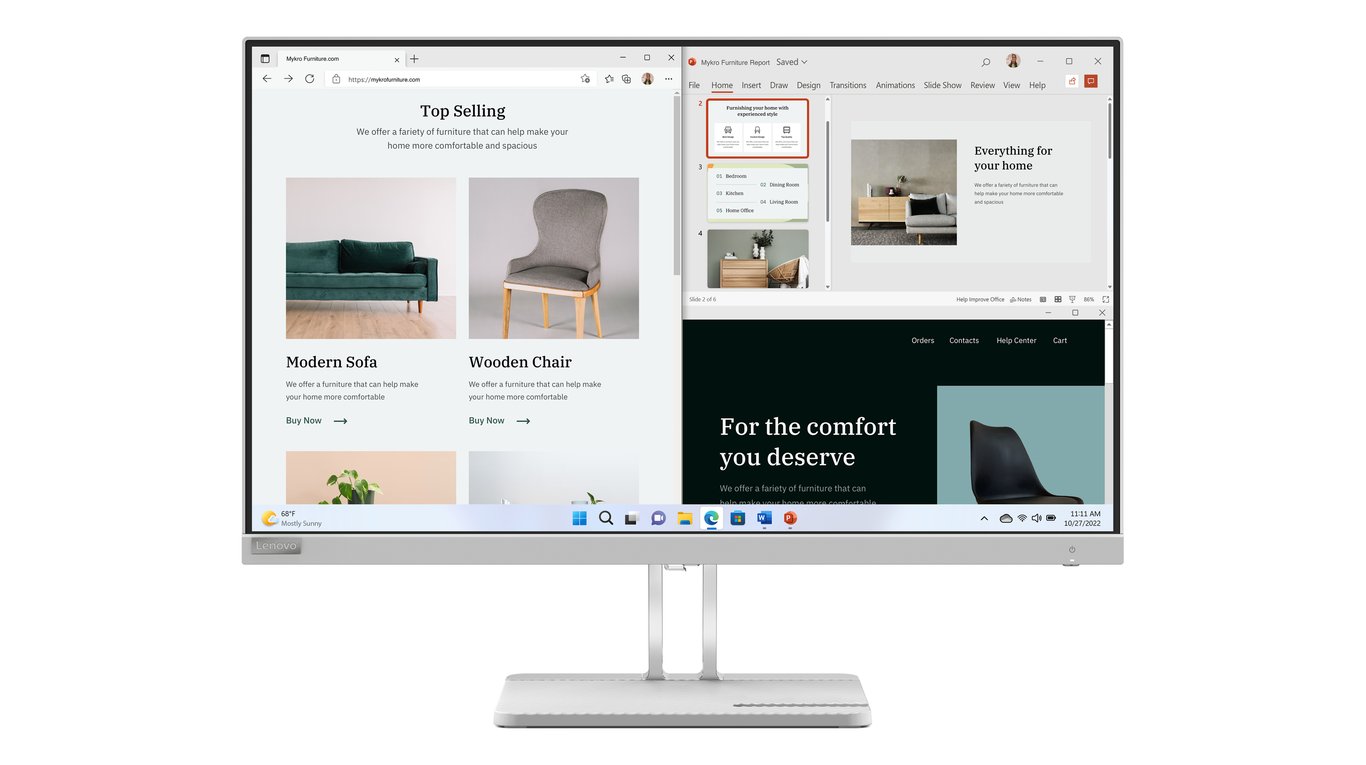 Lenovo L27e-40 LED display 68,6 cm (27 ) 1920 x 1080 pixels Full HD Gris - Neuf
