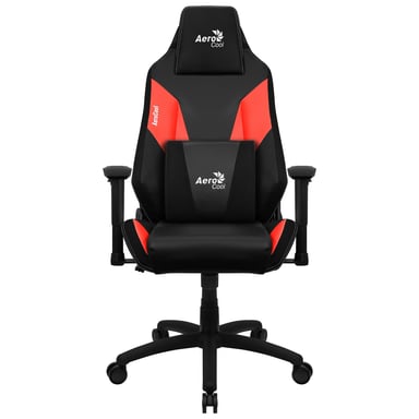 Aerocool ADMIRALBR Silla Gaming Profesional, Cojines Acolchados, Tecnología Air, Negro/Rojo