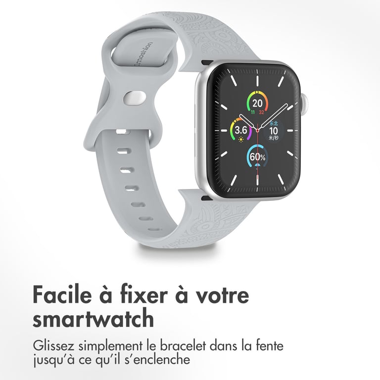 imoshion Bracelet en silicone gravé pour 'Apple Watch Series 1 9 / SE 384041 mm | Series 10 42 mm Neuf - vue 9