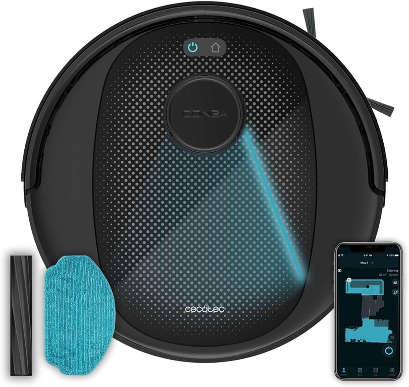 CECOTEC Robot aspirateur noir 5000?Pa Conga 7690 Immortal Max 