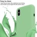 Tour de cou chaîne pour Apple iPhone X / XS en LIQUID LIGHT GREEN Housse de protection en silicone avec cordelette réglable