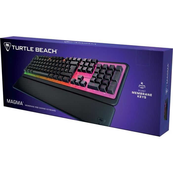 Clavier Gaming Turtle Beach Magma – Membrane RGB, AZERTY, Filaire - vue 10
