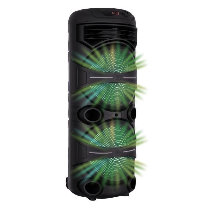 Enceinte karaoké INOVALLEY Lumineuse 1000 Watts Bluetooth V5.0 Autonomie 2 à 3 heures Micro sans fil inclus - vue 4