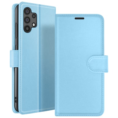 Zanaé Funda tipo cartera para Galaxy A32 4G con soporte y lengüeta magnética Azul Claro