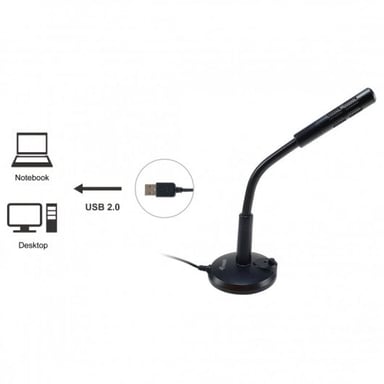 Micrófono con puerto USB negro
