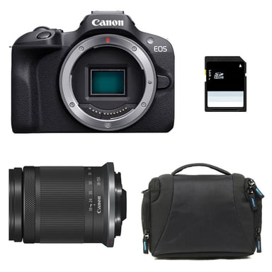 CANON EOS R100 + RF-S 18-150mm f/3.5-6.3 IS STM + Bolsa + Tarjeta SD 8 GB