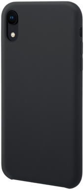 Custodia morbida in silicone gel per Apple iPhone XR, nero satinato