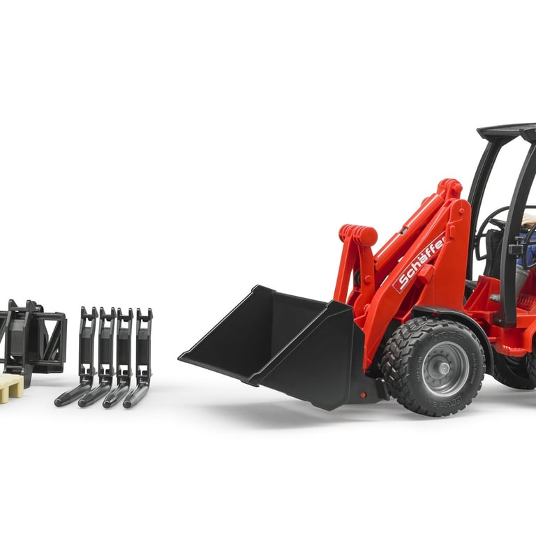 Bruder Chargeur Compact Schäffer 2034 avec Personnage et Accessoires