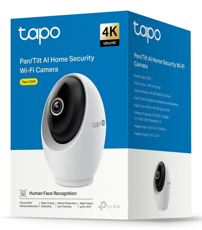 TP Link Tapo C260 Caméra de sécurité IP Intérieure 3840 x 2160 pixels PlafondMurBureau Neuf - vue 2