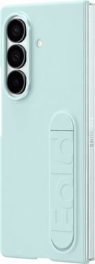 Samsung Funda de silicona para Samsung Z Fold 7 con soporte y protecciones Pantalla Verde agua