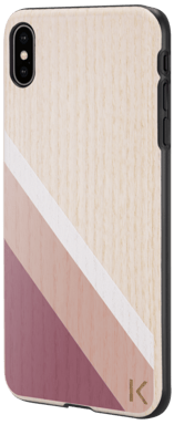 Coque en bois de frêne pour Apple iPhone XS Max, Rose cerisier