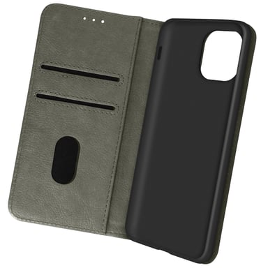 Funda para Apple iPhone 13 Tarjetero Soporte Vídeo Gris