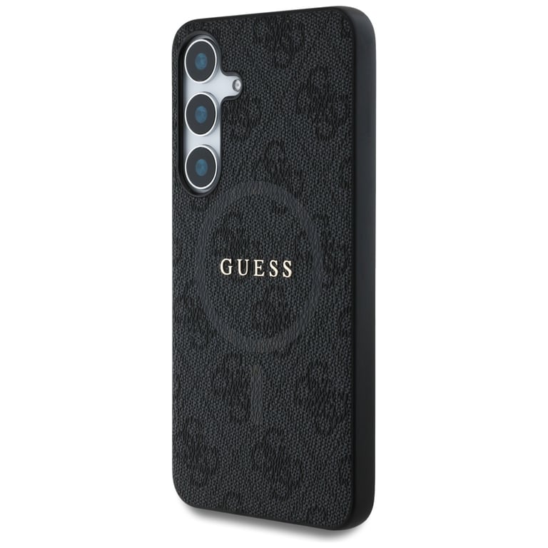 Guess Étui Leather 4G Colored Ring Classic Logo MagSafe pour Samsung Galaxy S25