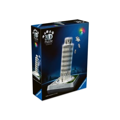 Iconics 3D jigsaw - Torre di Pisa illuminata