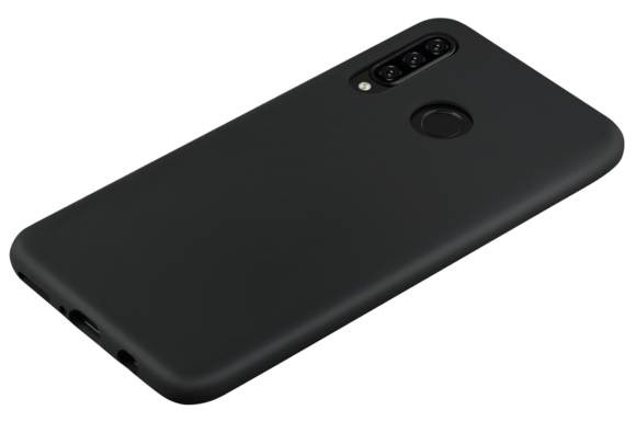 Coque en Gel de Silicone Doux pour Huawei P30 Lite, Noir satin