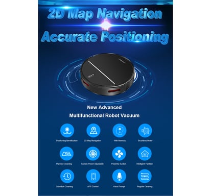 Liectroux M7S Pro robot aspirateur Sans sac Noir