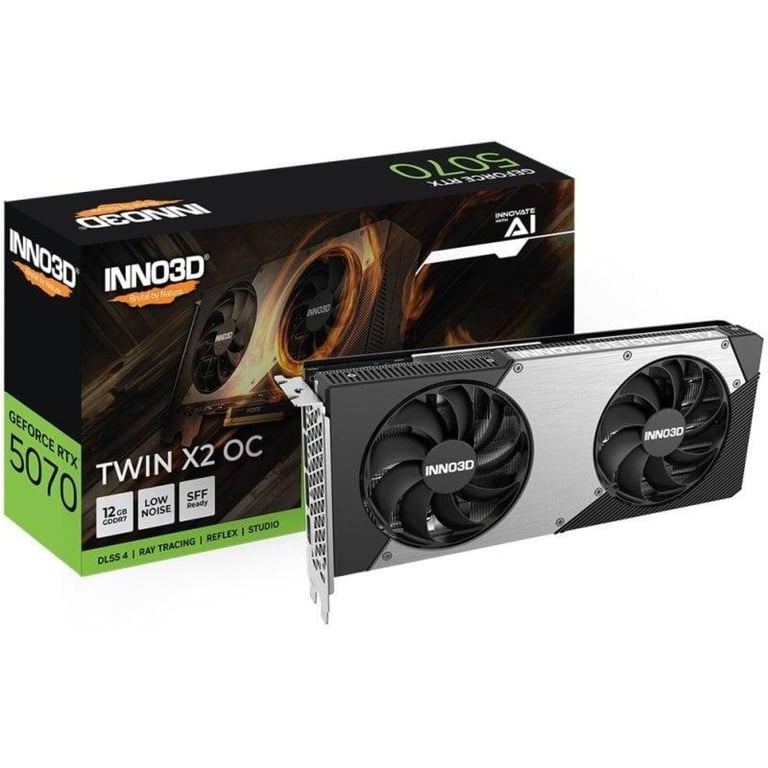 Carte Graphique INNO3D GeForce RTX 5070 TWIN X2 OC – 12 Go GDDR7, PCI Express 5.0 - vue 3