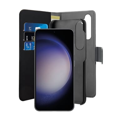 PURO PUSGS24BOOKC3BLK coque de protection pour téléphones portables 15,8 cm (6.2'') Étui avec portefeuille Noir, Gris